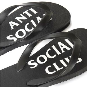 Anti Social Social Club Black ‘UFO’ Sandals NWT